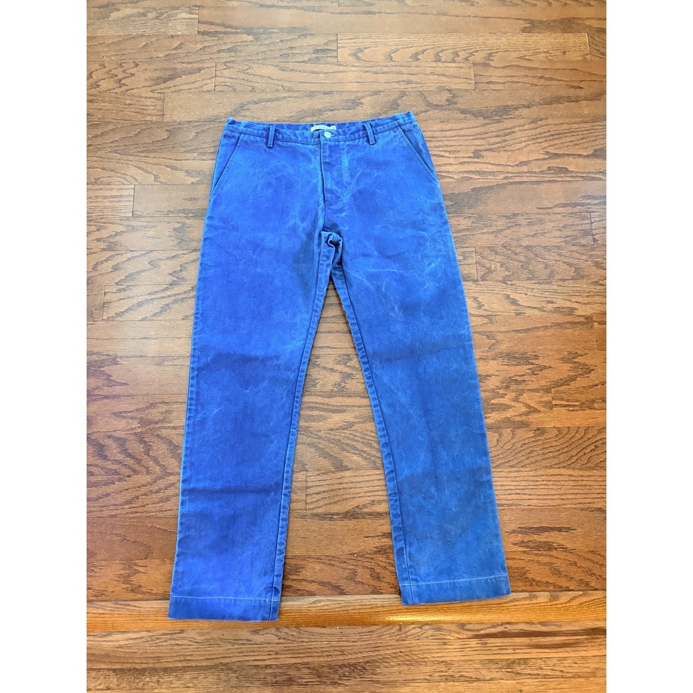 Industry of All Nations Natural Indigo 6 Dips Organic Cotton Pants Blue Size 34